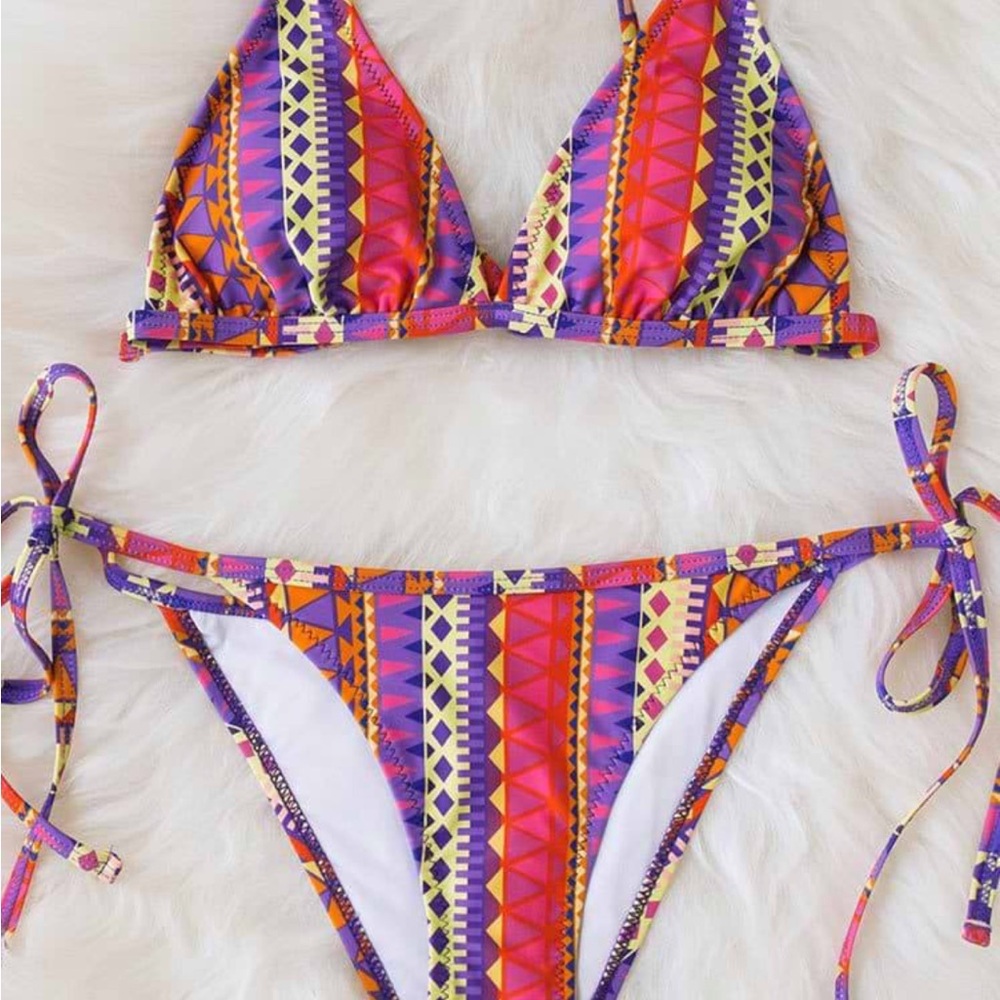 NWT Cupshe Boho Print Bikini Set - Picture 4 of 7